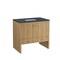 James Martin Vanities Hudson 36in Single Vanity, Light Natural Oak w/ 3 CM Charcoal Soapstone Top 435-V36-LNO-3CSP - alternate 2